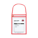 C-Line 1-Pocket Shop Ticket Holder w/Setrap and Red Stitching, 75-Sheet, 9 x 12, 15/Box (CLI41924) View Product Image