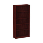 Alera Valencia Series Bookcase, Five-Shelf, 31.75w x 14d x 64.75h, Mahogany (ALEVA636632MY) View Product Image