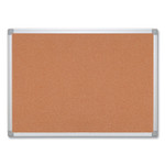MasterVision Earth Cork Board, 48" x 36", Tan Surface, Satin Aluminum Frame