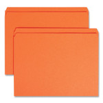 Smead Reinforced Top Tab Colored File Folders, Straight Tabs, Letter Size, 0.75" Expansion, Orange, 100/Box (SMD12510) View Product Image