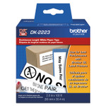 Brother Continuous Paper Label Tape, 2" x 100 ft, Black/White (BRTDK2223) View Product Image