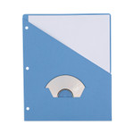 Universal Slash-Cut Pockets for Three-Ring Binders, Jacket, Letter, 11 Pt., Blue, 10/Pack (UNV61681) View Product Image
