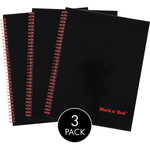 Black N' Red/John Dickinson Notebook, Double-Wire, 8-1/2"Wx1-7/10"Lx12"H, 3/PK, BK/R (JDK400123488) View Product Image