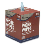 AbilityOne 7920016849744, SKILCRAFT Industrial Work Wipes, 1-Ply, 12 x 10, Blue, 200 Sheets/Box, 8 Boxes/Carton