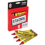 Crayola Staonal Marking Crayons, 8/BX, Red (CYO5200023038) View Product Image