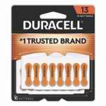 Duracell Hearing Aid Battery, #13, 16/Pack