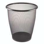 Safco Onyx Round Mesh Wastebaskets, 5 gal, Steel Mesh, Black