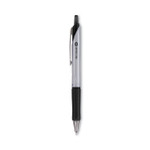 Pilot Acroball Pro Advanced Ink Hybrid Gel Pen, Retractable, Medium 1 mm, Black Ink, Silver/Black Barrel, Dozen (PIL31910) View Product Image