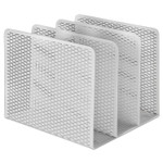 Artistic Urban Collection Punched Metal File Sorter, 3 Sections, Letter Size Files, 8" x 8" x 7.25", White (AOPART20009WH) View Product Image