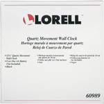 Lorell 13-1/4" Round Quartz Wall Clock Product Image 