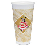 Dart Cafe G Foam Hot/Cold Cups, 20 oz, Brown/Red/White, 500/Carton (DCC20X16G) View Product Image