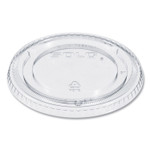 SOLO PETE Plastic Flat Cold Cup Lids, Fits 12 oz to 24 oz Cold Cups, Clear, 1,000/Carton