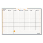AT-A-GLANCE WallMates Self-Adhesive Dry Erase Monthly Planning Surfaces, 18 x 12, White/Gray/Orange Sheets, Undated