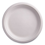 Eco-Products Vanguard Renewable and Compostable Sugarcane Plates, 9" dia, White, 500/Carton View Product Image