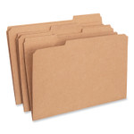 Universal Reinforced Kraft Top Tab File Folders, 1/3-Cut Tabs: Assorted, Legal Size, 0.75" Expansion, Brown, 100/Box (UNV16143) View Product Image