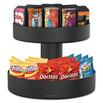 Mind Reader Supreme Lazy Suzan Condiment/Snack Organizer, 2 Compartments, 22.05 x 2.05 x 16.14, Black