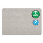 Quartet Oval Office Fabric Board, 48" x 36", Gray Surface