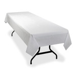 Genuine Joe Table Cover Roll, Plastic, 40"x300', White (GJO10324)