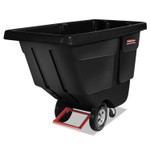 Rubbermaid Commercial Rotomolded Tilt Truck, 202 gal, 450 lb Capacity, Plastic, Black (RCP1304BLA) View Product Image