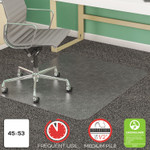 deflecto SuperMat Frequent Use Chair Mat, Med Pile Carpet, 45 x 53, Beveled Rectangle, Clear (DEFCM14243) View Product Image