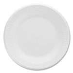 Dart Concorde Foam Plate, 10.25" dia, White, 125/Pack, 4 Packs/Carton