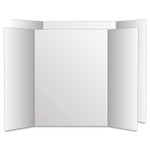 Eco Brites Two Cool Tri-Fold Poster Board, 28 x 40, White/White, 12/Carton (GEO27136) View Product Image