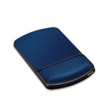 Fellowes Gel Mouse Pad with Wrist Rest, 6.25 x 10.12, Black/Sapphire Product Image 