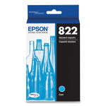 Epson T822220-S (T822) DURABrite Ultra Ink, 240 Page-Yield, Cyan View Product Image