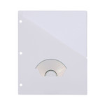 Universal Slash-Cut Pockets for Three-Ring Binders, Jacket, Letter, 11 Pt., 9.75 x 11.75, White, 10/Pack (UNV61687) View Product Image