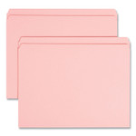 Smead Reinforced Top Tab Colored File Folders, Straight Tabs, Letter Size, 0.75" Expansion, Pink, 100/Box (SMD12610) View Product Image