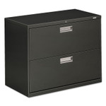 HON Brigade 600 Series Lateral File, 2 Legal/Letter-Size File Drawers, Charcoal, 36" x 18" x 28" (HON682LS) View Product Image