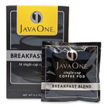 Java One Coffee Pods, Breakfast Blend, Single Cup, 14/Box