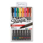 Sharpie Art Pen Porous Point Pen with Hard Case, Stick, Fine 0.4 mm, Assorted Ink and Barrel Colors, 8/Pack (SAN1982056) View Product Image