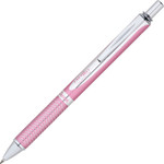Pentel Gel Pen, Retract, Metal Tip, .7mm, Med Pt, SR Barrel/BK Ink (PENBL407PBPA) View Product Image