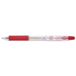 Pentel R.S.V.P. RT Ballpoint Pen, Retractable, Medium 1 mm, Red Ink, Clear Barrel, Dozen