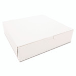 SCT White One-Piece Non-Window Bakery Boxes, 10 x 10 x 2.5, White, Paper, 250/Carton