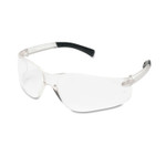MCR Safety BearKat Safety Glasses, Wraparound, Black Frame/Clear Lens, 12/Box