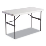 Alera Banquet Folding Table, Rectangular, Radius Edge, 48w x 24d x 29h, Platinum/Charcoal (ALE65603) View Product Image