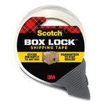 Scotch Box Lock Shipping Packaging Tape with Refillable Dispenser, 3" Core, 1.88" x 54.6 yds, Clear