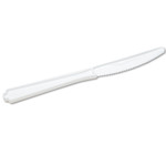 AbilityOne 7340000221316, SKILCRAFT Plastic Flatware, Type III, Knife, White, 100/Pack