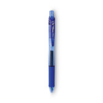 Pentel EnerGel-X Gel Pen, Retractable, Fine 0.5 mm Needle Tip, Blue Ink, Translucent Blue/Blue Barrel, Dozen (PENBLN105C) View Product Image