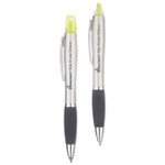 AbilityOne 7520016205405, SKILCRAFT Rite-N-Lite Deluxe, Fluorescent Yellow/Black Ink, Chisel/Conical Tips, Silver/Black Barrel, 2/Pack