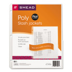 Smead Organized Up Poly Slash Jackets, 2-Sections, Letter Size, Clear, 5/Pack (SMD89506) View Product Image