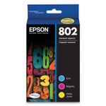 Epson T802520-S (802) DURABrite Ultra Ink, 650 Page-Yield, Cyan/Magenta/Yellow View Product Image
