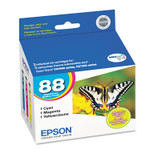 Epson T088520-S (88) Ink, 430 Page-Yield, Cyan/Magenta/Yellow