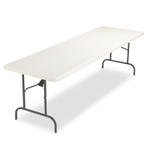 Iceberg IndestrucTable Industrial Folding Table, Rectangular, 96" x 30" x 29", Platinum