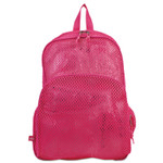 Eastsport Mesh Backpack, Fits Devices Up to 17", Polyester, 12 x 5 x 18, Clear/English Rose