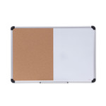 Universal Cork/Dry Erase Board, Melamine, 36 x 24, Tan/White Surface, Gray/Black Aluminum/Plastic Frame (UNV43743) View Product Image