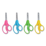 Westcott For Kids Scissors, Rounded Tip, 5" Long, 1.75" Cut Length, Straight Handle, Randomly Assorted Handle Color