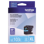 Brother LC103C Innobella High-Yield Ink, 600 Page-Yield, Cyan